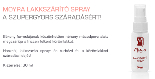 Moyra lakkszárító spray a szupergyors száradásért!