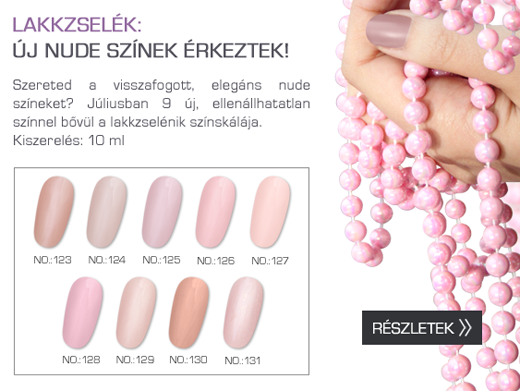 Lakkzselék: Új Nude színek érkeztek!