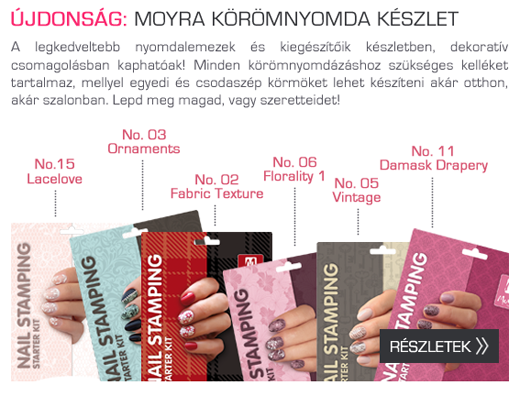 Újdonság: Moyra körömnyomdalemezek készlet!