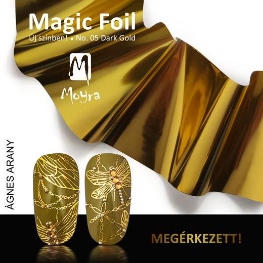 Moyra Magic foil körömfólia No. 05 Dark gold!