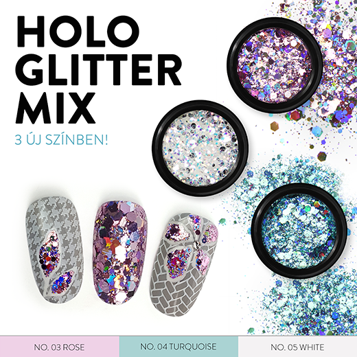Holo glitter mix 3 új színben!