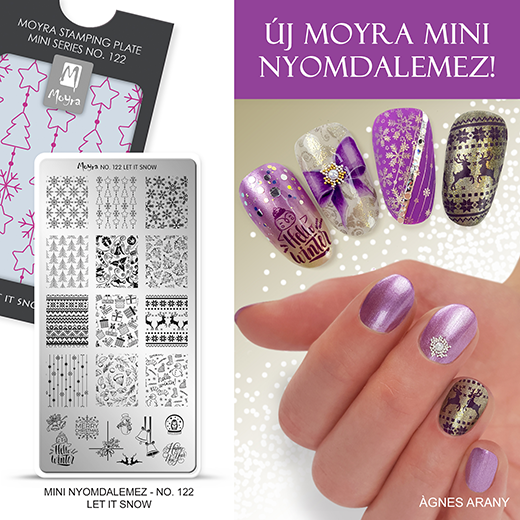 Új Moyra Mini nyomdalemez: No. 122 Let it snow!