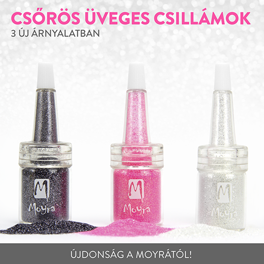 Moyra Csőrös üveges csillámok 3 új színben!