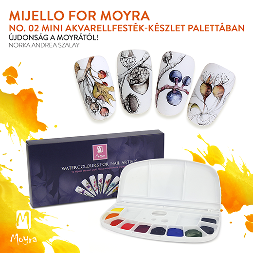 Mijello for Moyra Mini Akvarellfesték-készlet palettában No. 02