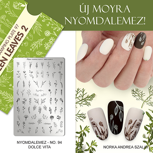 Új Moyra Körömnyomda lemez: No. 97 Green leaves 2!